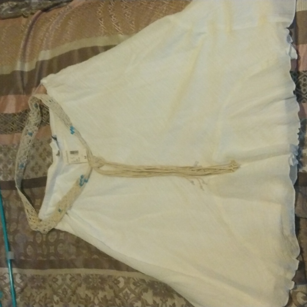 NWT dress barn white flowing skirt